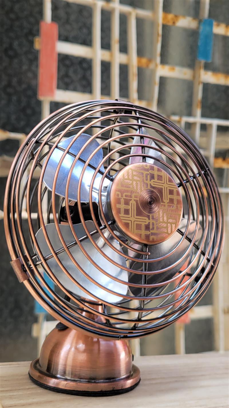 【臺南400 X 藝飾家】4吋USB劍獅鑲製復古扇 (鋁葉)(無彩盒外