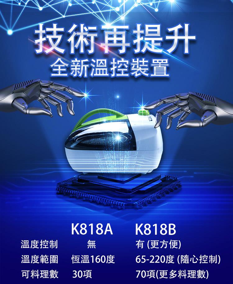 柏森牌第二代氣旋式多功能料理鍋 PS-K818B(無彩盒外箱)