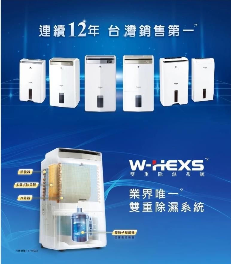 Panasonic 國際牌10公升智慧清淨除濕機 F-Y20JH