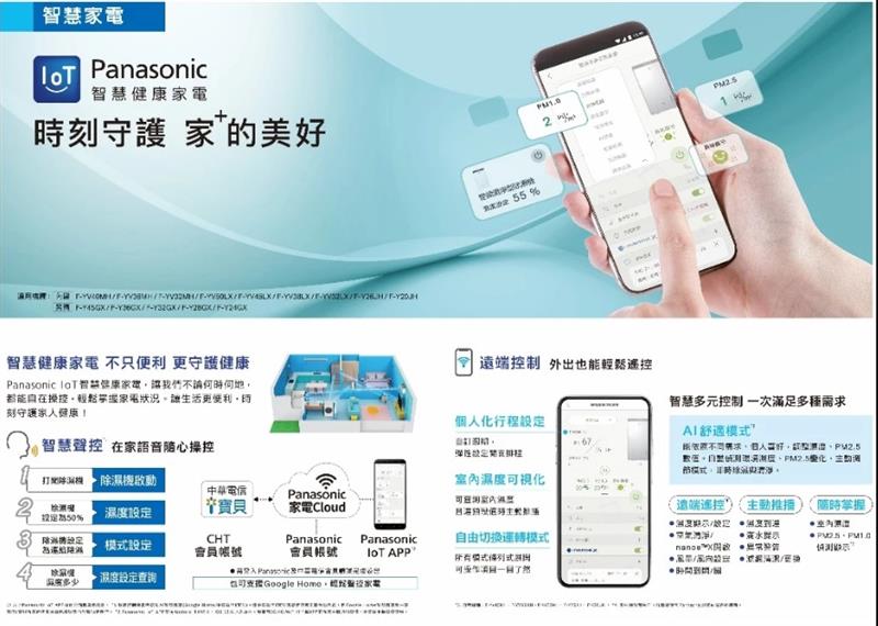 Panasonic 國際牌10公升智慧清淨除濕機 F-Y20JH